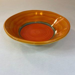 Noemi Ceramiche Umbria Made In Italy Pottery Orange Bowl
